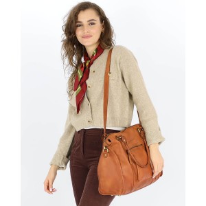 11. Alltag Handtasche für Damen im Schwarz & Braun aus echtem italienischen Leder